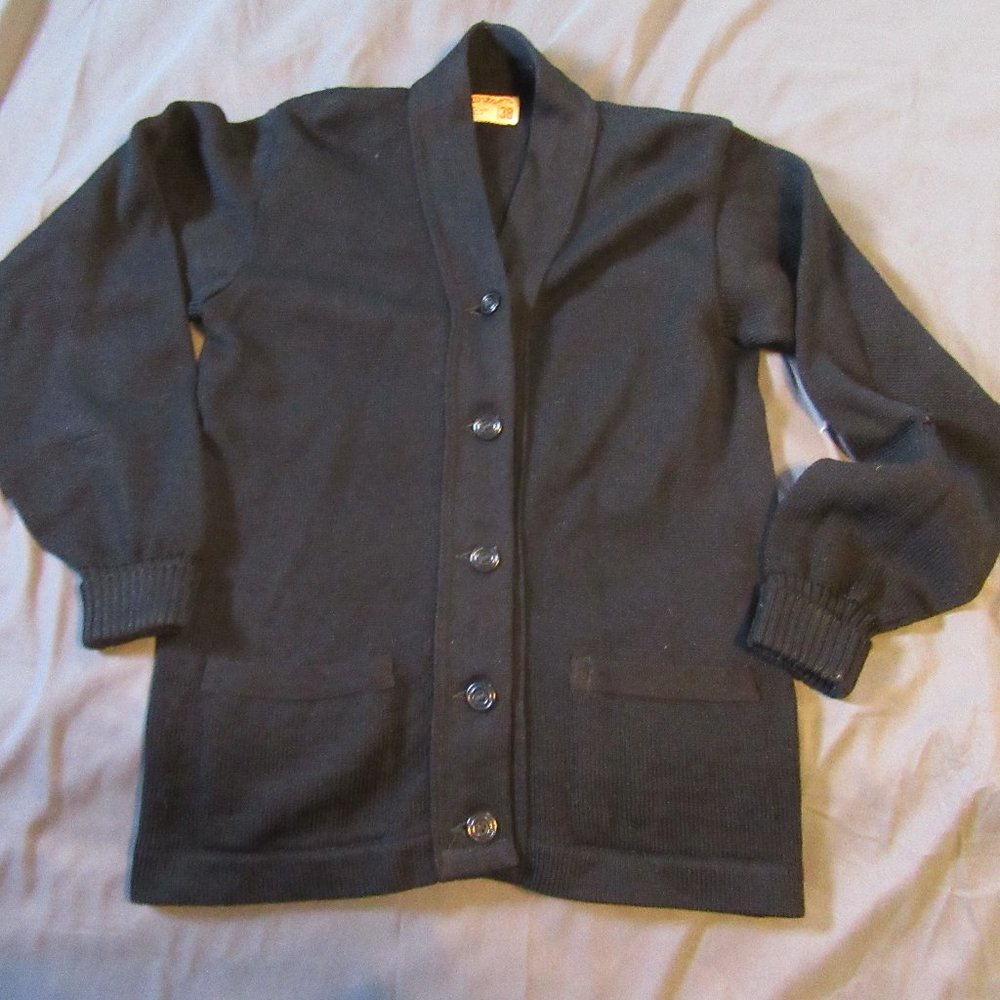 Mens Vintage Wilson Varsity Button Up Cardigan Sweater Sz 38